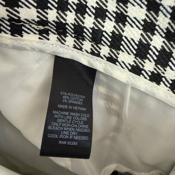 NWT Express Columnist Pants Plaid Ankle Black White Size 4 NEW - Picture 9 of 10